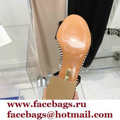 Aquazzura Heel 5.5cm Pom Pom Embellished Fringe Tassel Suede Sandals 01 2022