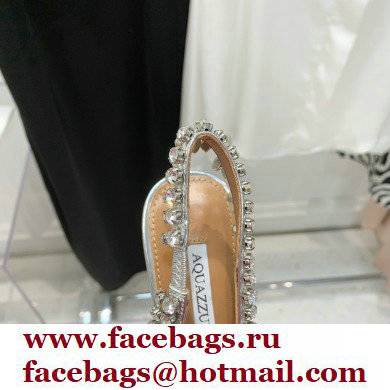 Aquazzura Heel 9.5cm Temptation Crystal PVC Sandals 01 2022 - Click Image to Close