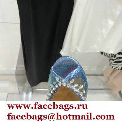 Aquazzura Heel 9.5cm Temptation Crystal PVC Sandals 02 2022 - Click Image to Close