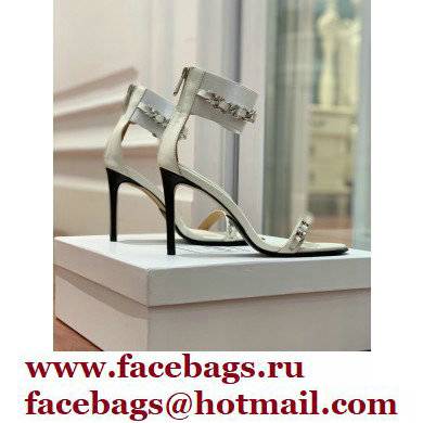 Balmain Heel 10.5cm Duo Chain Sandals White 2022