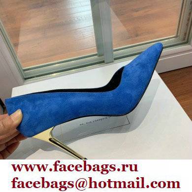 Balmain Heel 10.5cm Ruby pumps Suede Blue 2022