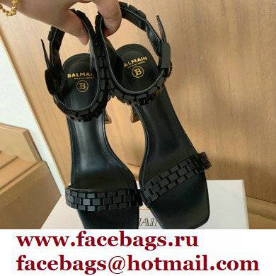 Balmain Heel 10.5cm Ultima Sandals All Black 2022