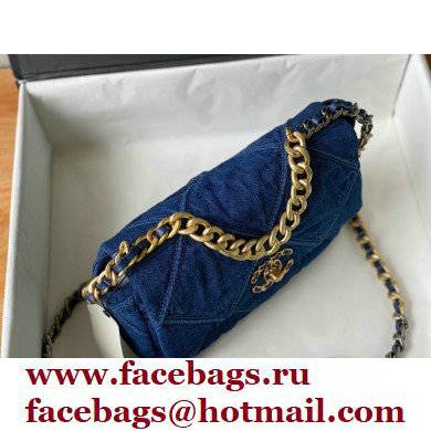 CHANEL 19 Handbag in Denim AS1160 Blue 2022 - Click Image to Close