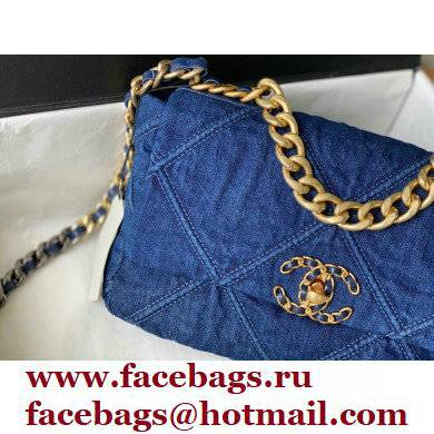 CHANEL 19 Handbag in Denim AS1160 Blue 2022 - Click Image to Close
