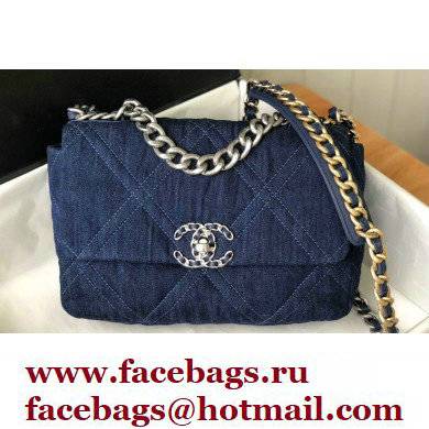 CHANEL 19 Handbag in Denim AS1160 Dark Blue 2022