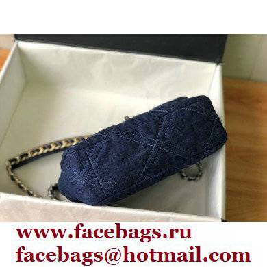 CHANEL 19 Handbag in Denim AS1160 Dark Blue 2022 - Click Image to Close