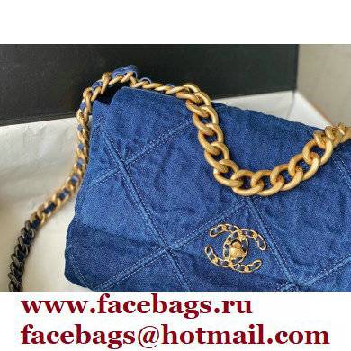 CHANEL 19 Handbag in Denim AS1161 Blue 2022 - Click Image to Close