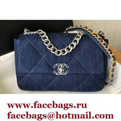 CHANEL 19 Handbag in Denim AS1161 Dark Blue 2022 - Click Image to Close