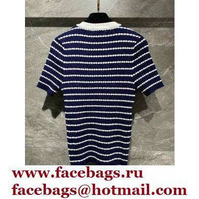 CHANEL BLUE KNITTED T-SHIRT 2022