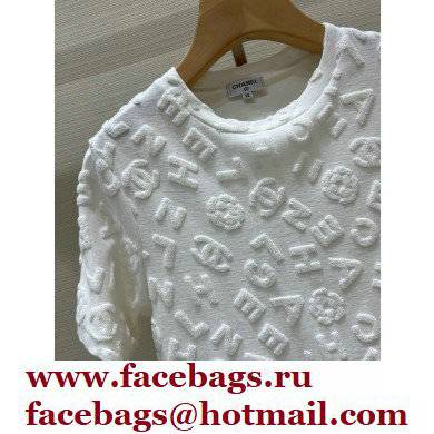 CHANEL CC LOGO towel T-shirt white 2022 - Click Image to Close