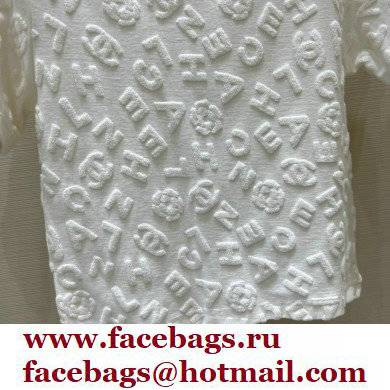CHANEL CC LOGO towel T-shirt white 2022