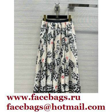 CHANEL logo printed white skirt 2022 - Click Image to Close