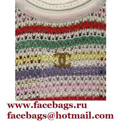 CHANEL multicolor stripped knit T-shirt 2022 - Click Image to Close