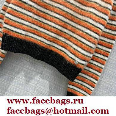 CHANEL orange striped cashmere sweater 2022 - Click Image to Close