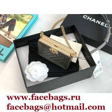 Chanel BOY Minaudiere Bag AP2884 Gray 2022