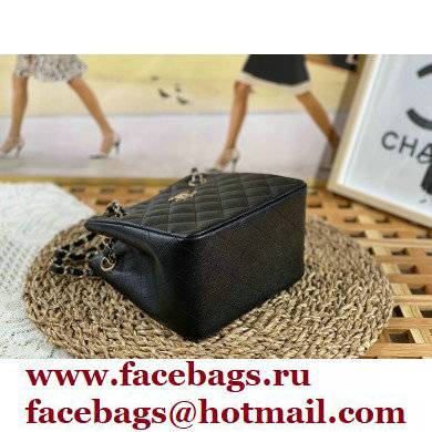Chanel Caviar Leather Mini Shopping Tote Bag AS3176 Black 2022