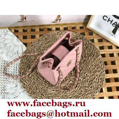 Chanel Caviar Leather Mini Shopping Tote Bag AS3176 Pink 2022