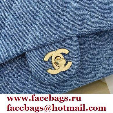 Chanel Denim Blue Medium Classic Flap Bag 2022 - Click Image to Close