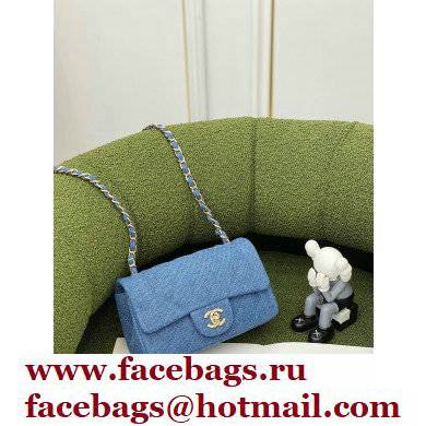 Chanel Denim Blue Small Classic Flap Bag 2022 - Click Image to Close