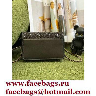Chanel Embroidered Sequins Wallet on Chain WOC Bag AP2888 Black 2022 - Click Image to Close