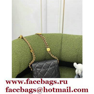 Chanel Grained Calfskin Mini Flap Bag AS3368 Black 2022 - Click Image to Close