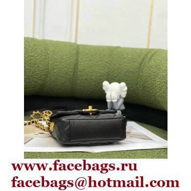 Chanel Grained Calfskin Mini Flap Bag AS3368 Black 2022 - Click Image to Close