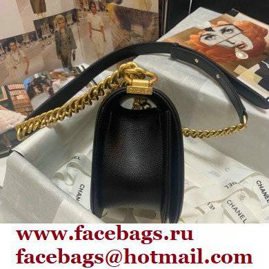 Chanel Grained Calfskin Small BOY Messenger Bag AS3350 Black 2022