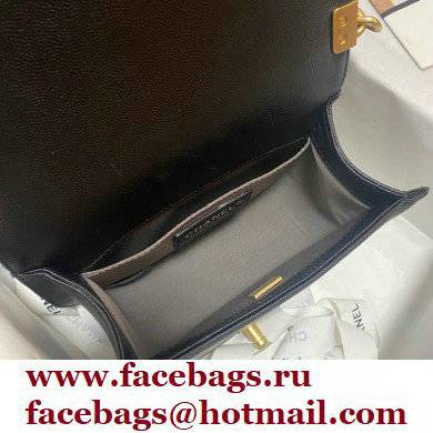 Chanel Grained Calfskin Small BOY Messenger Bag AS3350 Black 2022