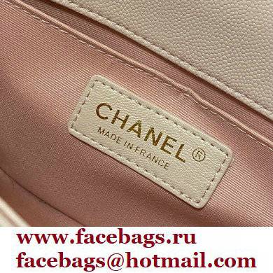 Chanel Grained Calfskin Small BOY Messenger Bag AS3350 Pink 2022 - Click Image to Close