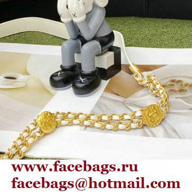 Chanel Grained Calfskin Small Flap Bag AS3369 White 2022
