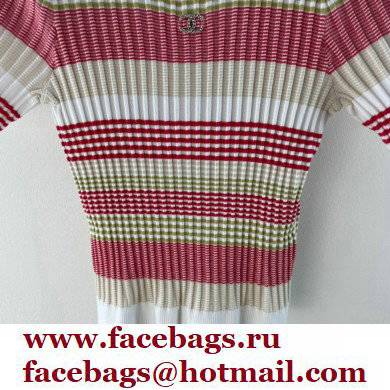 Chanel Knit red striped t-shirt 2022