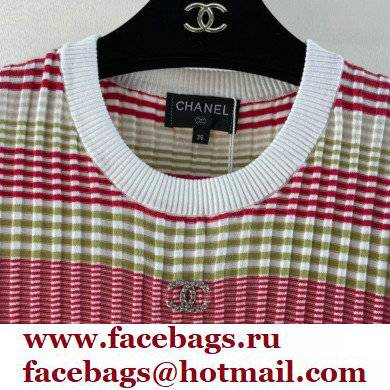 Chanel Knit red striped t-shirt 2022