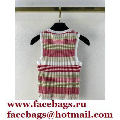 Chanel Knit red striped vest 2022 - Click Image to Close