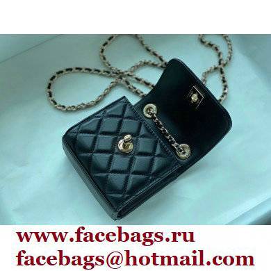 Chanel Lambskin Clutch with Chain Bag A81633 Black 2022