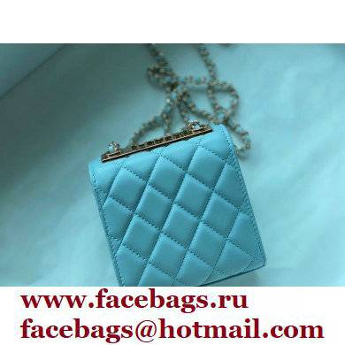 Chanel Lambskin Clutch with Chain Bag A81633 Blue 2022 - Click Image to Close