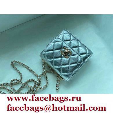 Chanel Lambskin Clutch with Chain Bag A81633 Silver 2022