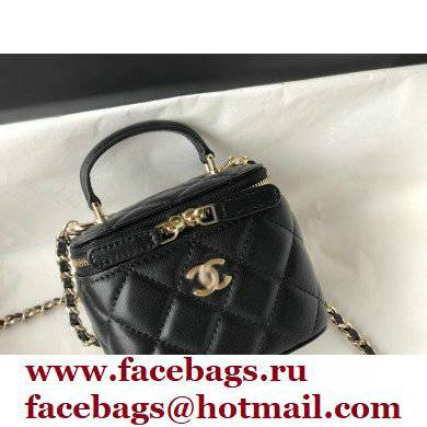 Chanel Lambskin Mini Vanity Case with Chain Bag 81189 Black 2022