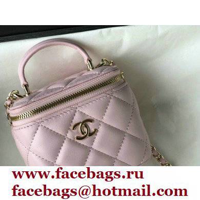 Chanel Lambskin Mini Vanity Case with Chain Bag 81189 Pink 2022 - Click Image to Close