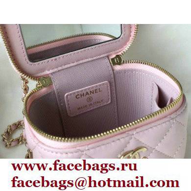 Chanel Lambskin Mini Vanity Case with Chain Bag 81189 Pink 2022