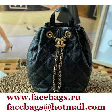Chanel Lambskin Small Backpack Bag AS3211 Black 2022