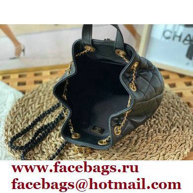 Chanel Lambskin Small Backpack Bag AS3211 Black 2022