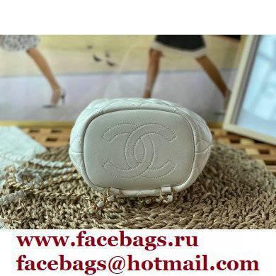 Chanel Lambskin Small Backpack Bag AS3211 White 2022 - Click Image to Close