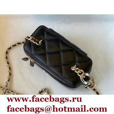 Chanel Lambskin Small Vanity Case with Chain Bag 81172 Black 2022 - Click Image to Close