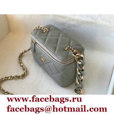 Chanel Lambskin Small Vanity Case with Chain Bag 81172 Gray 2022 - Click Image to Close