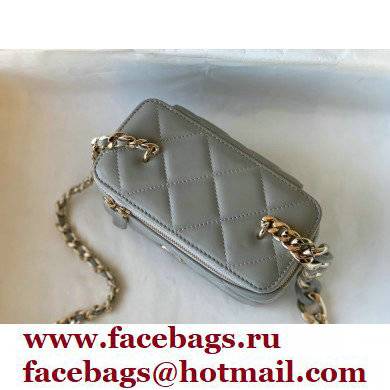 Chanel Lambskin Small Vanity Case with Chain Bag 81172 Gray 2022 - Click Image to Close