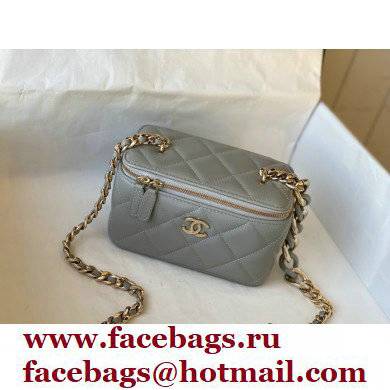 Chanel Lambskin Small Vanity Case with Chain Bag 81172 Gray 2022