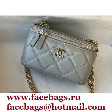 Chanel Lambskin Small Vanity Case with Chain Bag 81172 Gray 2022