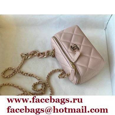 Chanel Lambskin Small Vanity Case with Chain Bag 81172 Pink 2022 - Click Image to Close