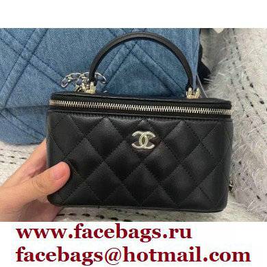 Chanel Lambskin Small Vanity Case with Chain Bag 81190 Black 2022 - Click Image to Close