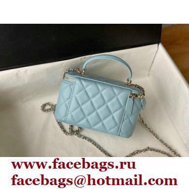 Chanel Lambskin Small Vanity Case with Chain Bag 81190 Blue 2022